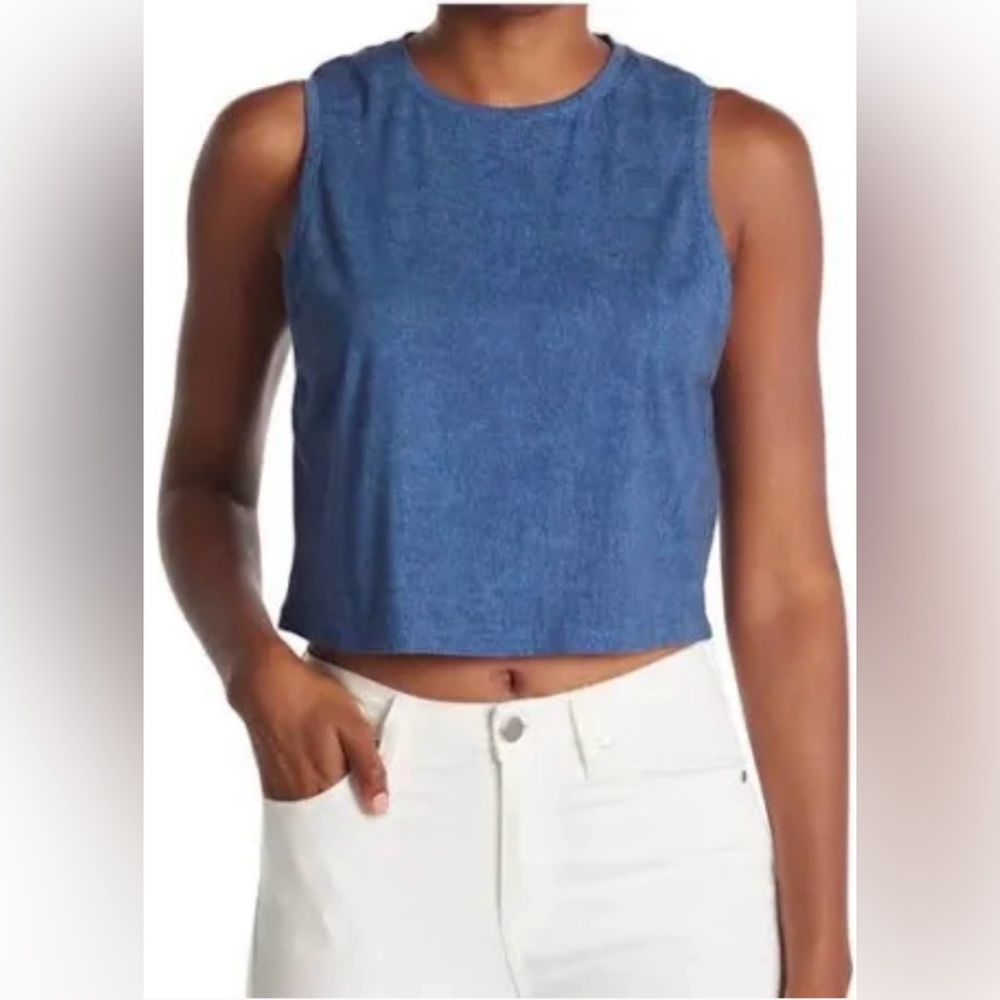Alice + Olivia Reggie Muscle Crop Tank Top